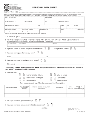 Mi Personal Sheet  Form