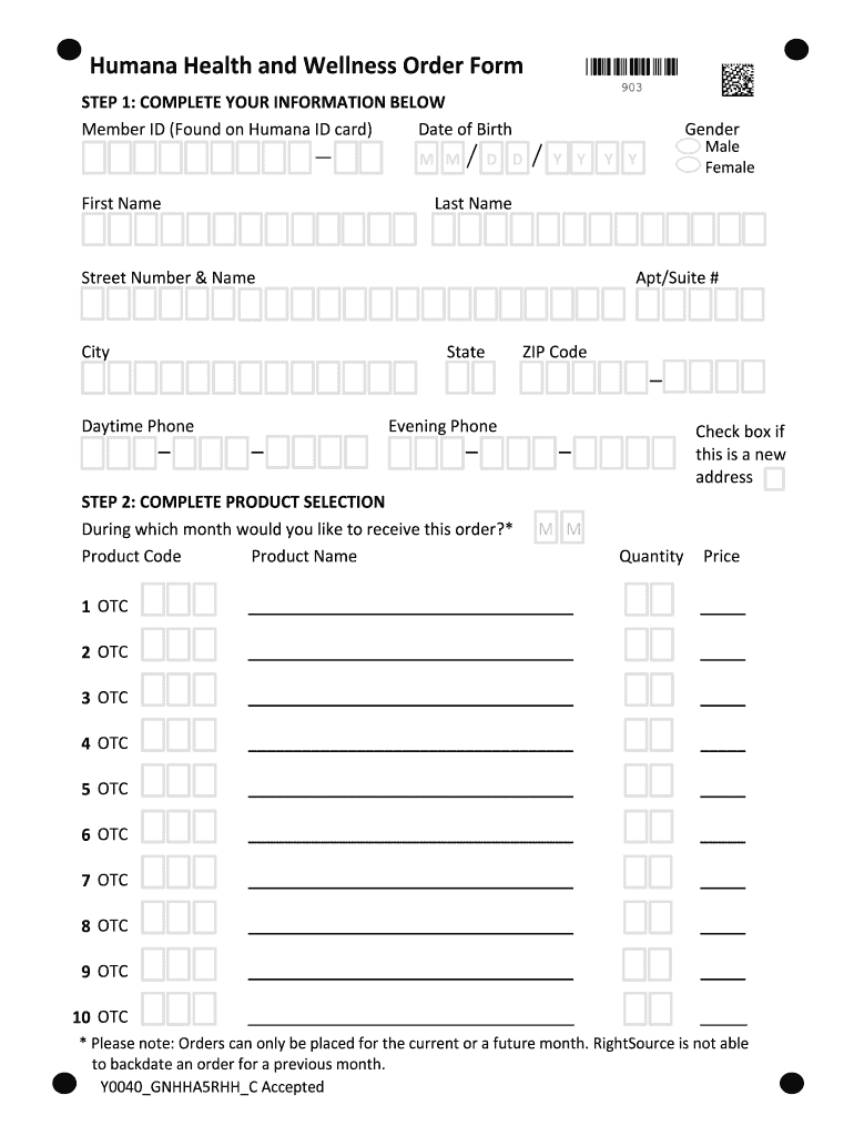 Humana Otc Catalog 20142024 Form Fill Out and Sign Printable PDF