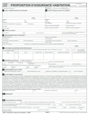 CEPA PROPOSITION D&amp;#39;ASSURANCE HABITATION CSIO Www2 Cegep Ste Foy Qc  Form