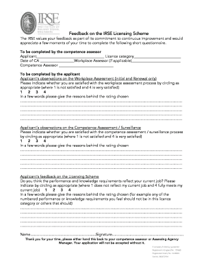 Irse Logbook  Form