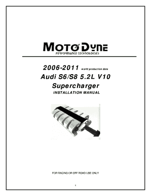 Audi S6 V10 Supercharger  Form