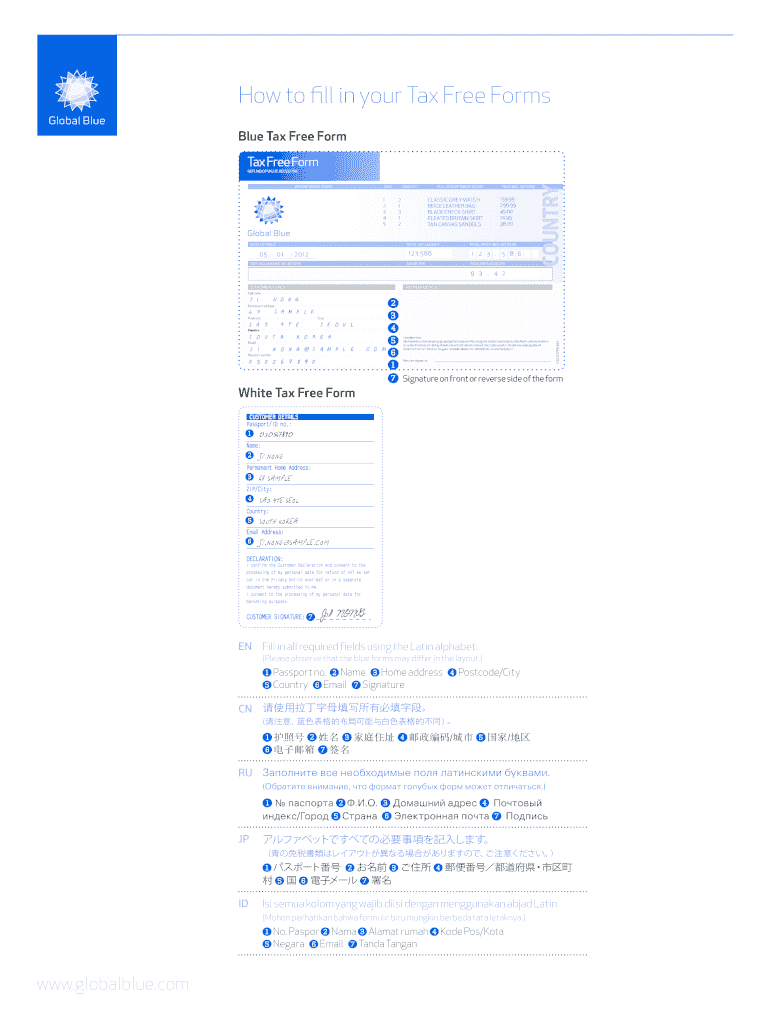 Global Blue Tax Form PDF