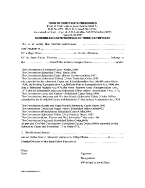 Format of SCST Certificate PDF Imphal West District of Manipur Imphalwest Nic