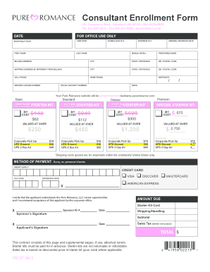  Pure Romance Order Form 2013