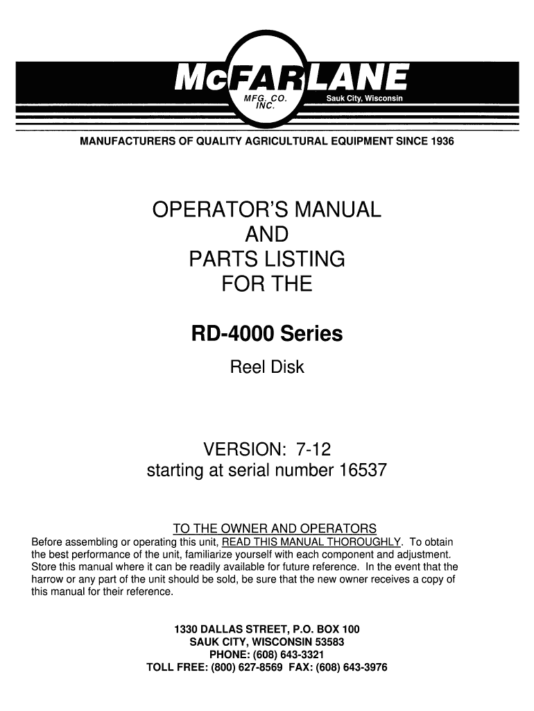 Rd4000 Manual  Form