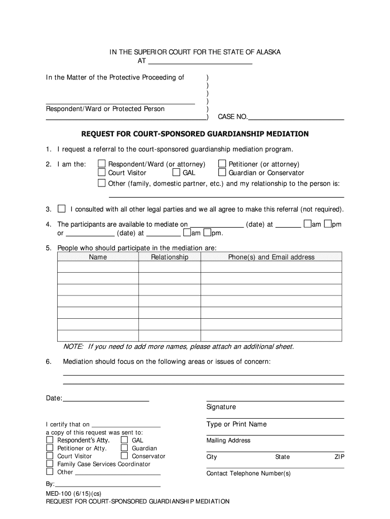 Mediation Forms