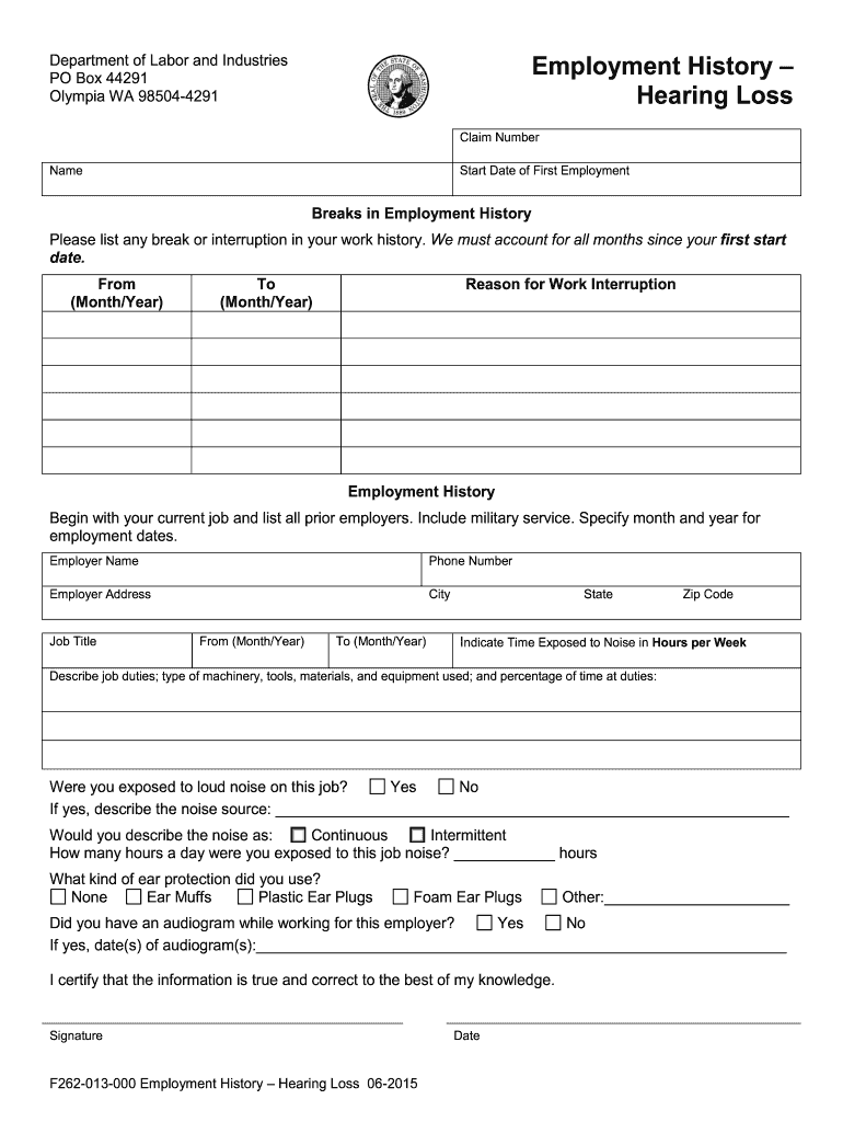  Employment History Hearing Loss F262 013 000 Employment History Hearing Loss F262 013 000 Lni Wa 2015-2024