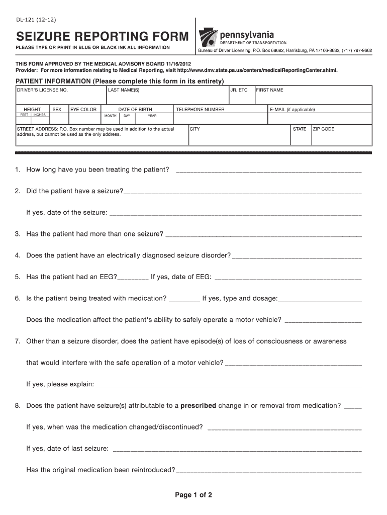  Form Dl 121 2012-2024