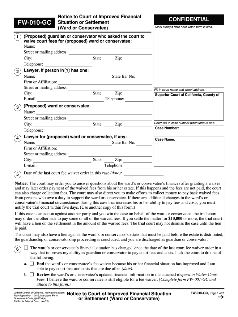 FW 010 GC Courts Ca  Form