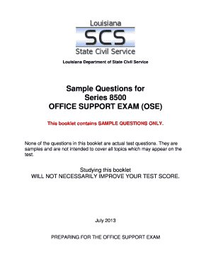 8500 Civil Service Test Sample Questions  Form