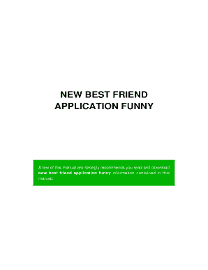 Best Friend Application  Form