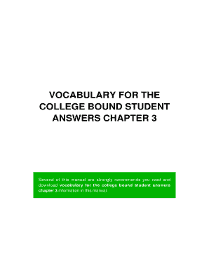 Vocabulary for College Bound Students PDF Download  Form