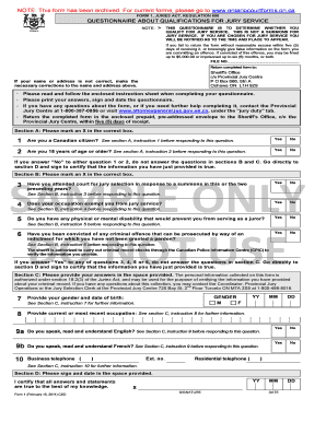 Form 1 Juries Act Regulations 680