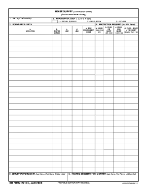 Noise Survey Template  Form