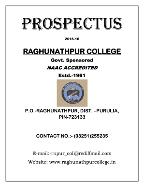 Raghunathpur College Student Login  Form