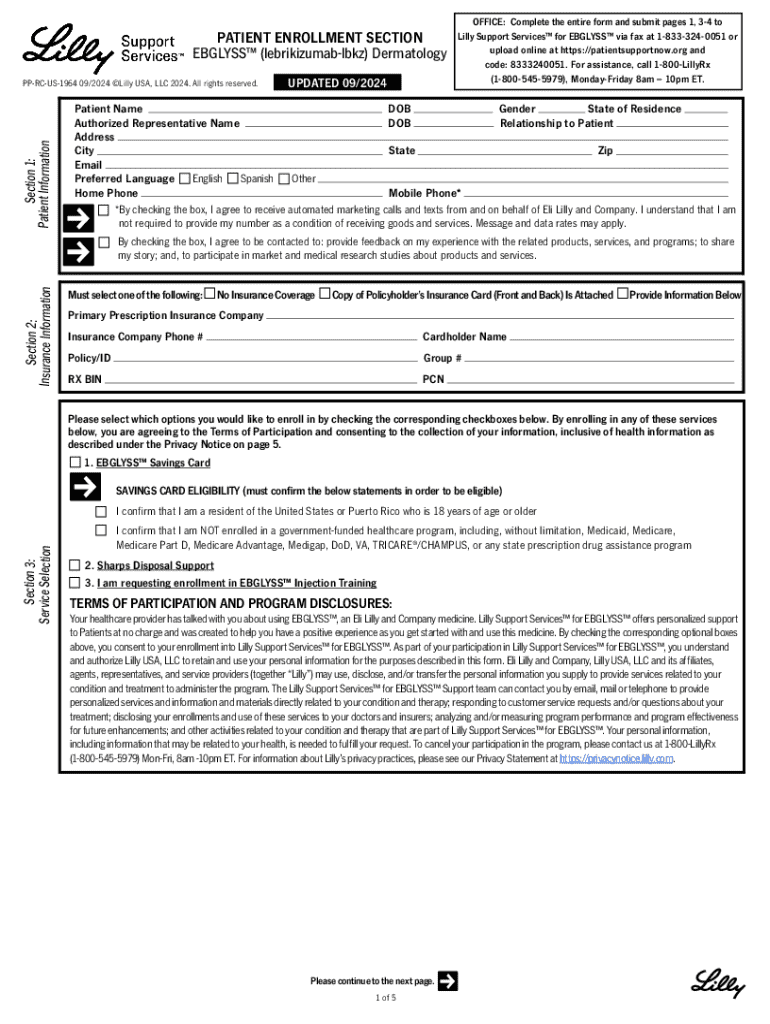 EBGLYSS Patient Enrollment Form
