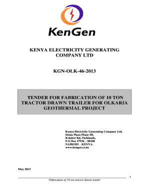 Kengen Job Application Form