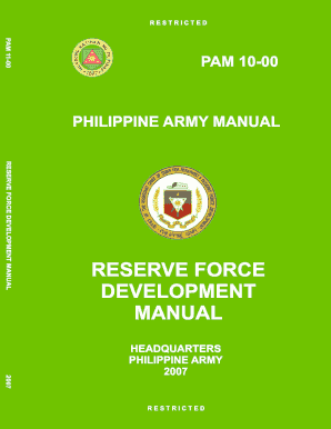 PAM 10 00 PA Army Reserve Force Development Manual  Form