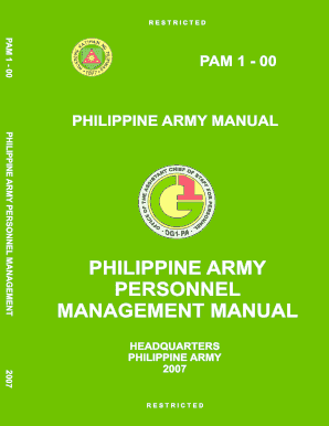PAM 1 00 PA Personnel Management Philippine Army  Form
