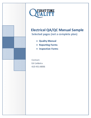 Electrical Qa Qc Manual PDF  Form