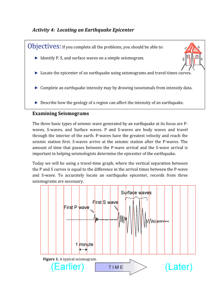 Locating the Epicenter of an Earthquake Worksheet Answer Key  Form