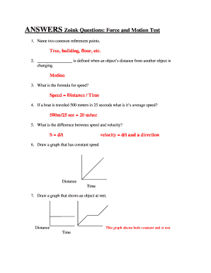 Force and Motion Questions and Answers PDF  Form