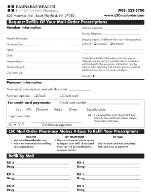 Lsc Pharmacy  Form