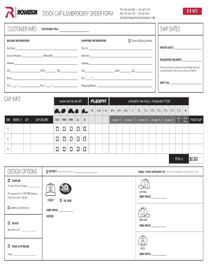 Hat Order Form Template