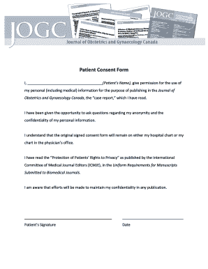 Patient Consent Form JOGC Jogc