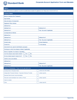 Standard Bank Forms Download