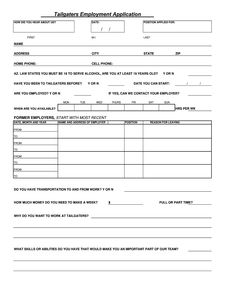 Get and Sign Tailgaters  Form