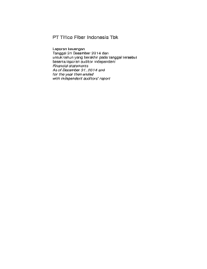 Tifico Fiber Indonesia Annual Report  Form