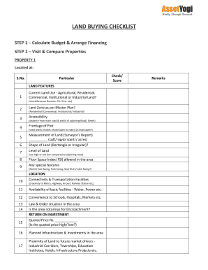 Land Buying Checklist PDF  Form