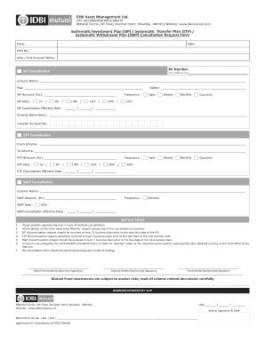 How to Stop Sip in Idbi Mutual Fund Online  Form