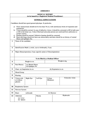 Annexure8 Medical Report Form