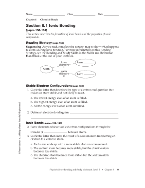 Section 6 1 Ionic Bonding  Form