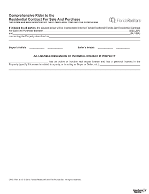 FAR Bar Licensee Disclosure of Personal Intrest in Property  Form