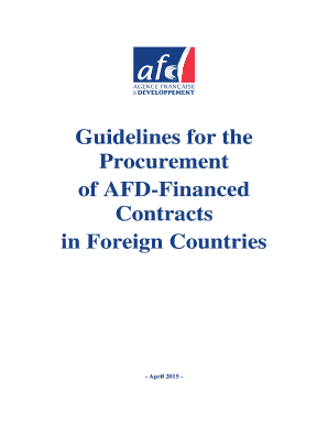 Afd Procurement Guidelines  Form