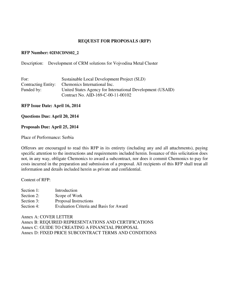  Sample RFP FP Subcontract Usaid Lokalnirazvoj 2014-2024