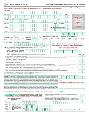 Illinois Foid Card Application  Form