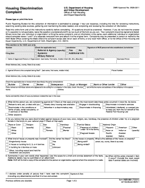 Hud 903 Complaint Form