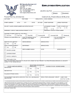 Mg Security  Form