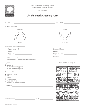 Dental Screening Form