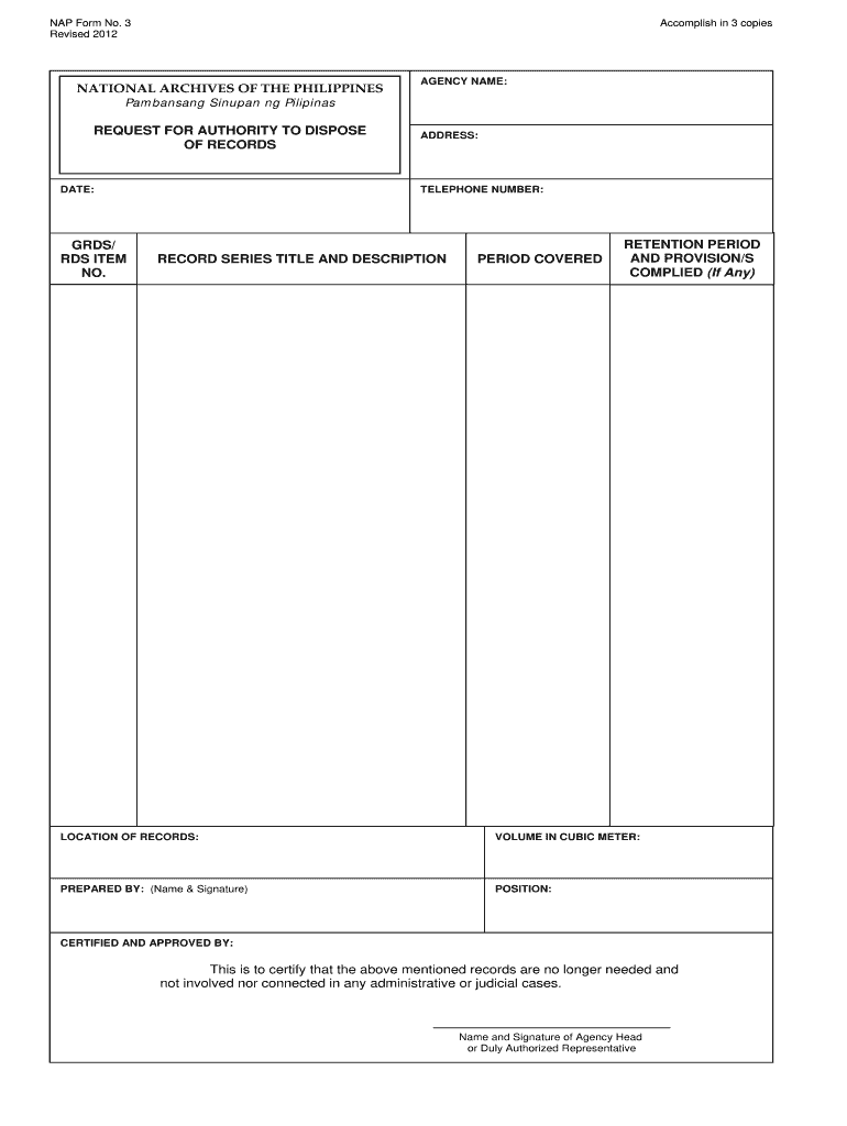 National Archives of the Philippines Forms