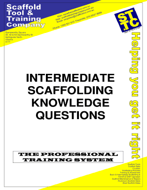 Intermediate Scaffolding Voc Questions and Answers  Form