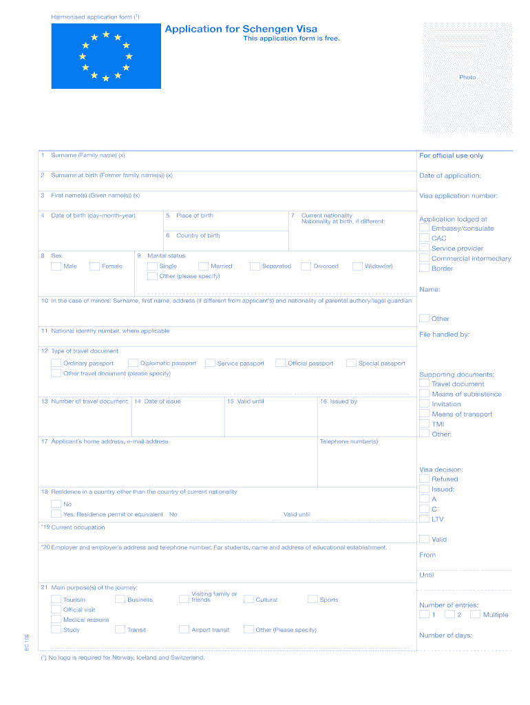 Harmonised Application Form