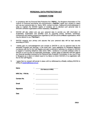 Employee Personal Data Consent Form Template