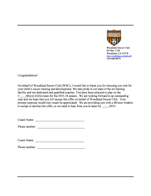 Player Clearance Letter  Form