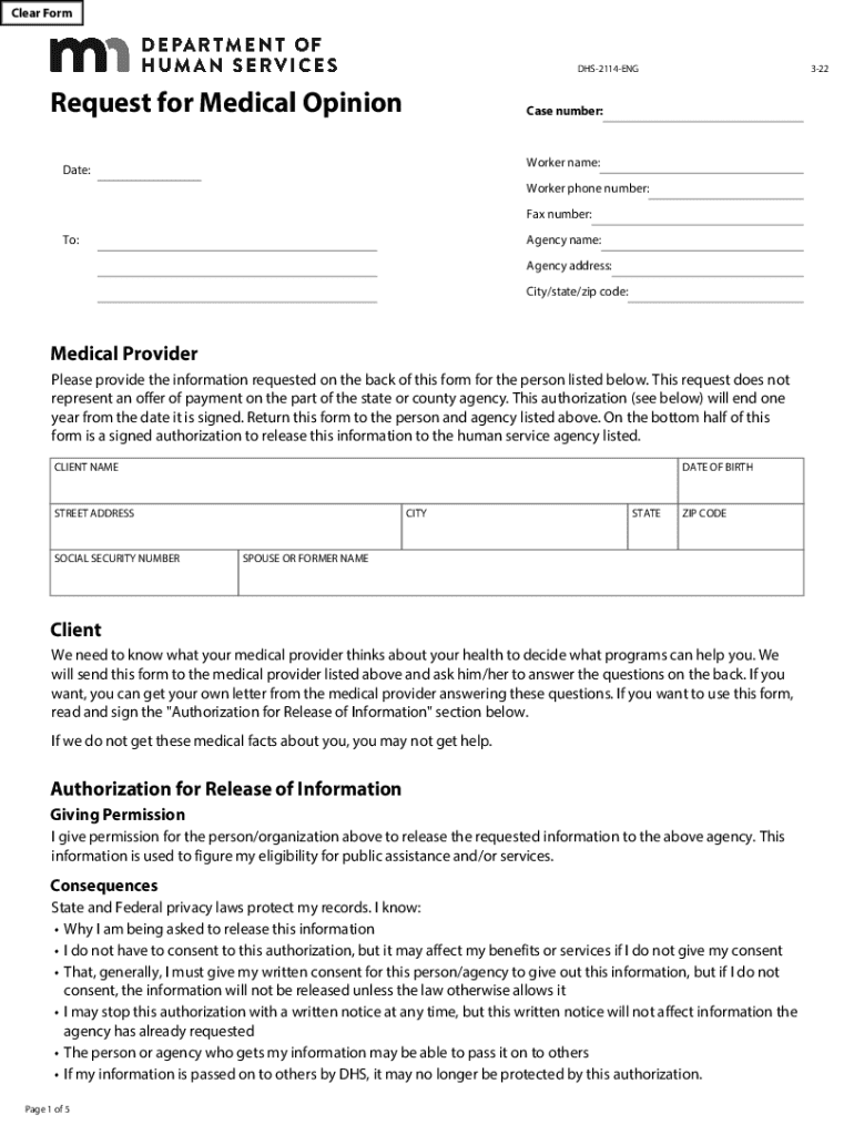 DHS 2114 ENG MDHS Request for Medical Opinion 2022-2025