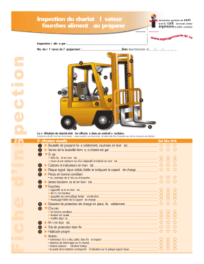 Fiche D&#039;inspection Chariot L Vateur Lectrique  Form